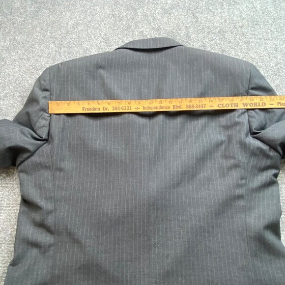 Luca Rossi ItaliaSuit Jacket Mens 46L Gray Pinstripe 150'S Hightech Fabric - Picture 14 of 16
